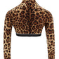 Elegant Leopard Print Silk Top