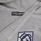 Elegant Grey Embroidered Logo Sweatshirt