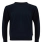 Elegant Blu Wool Round Neck Jumper - Regular Fit