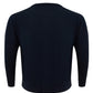 Elegant Blu Wool Round Neck Jumper - Regular Fit