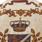 Beige Heraldry Silk Bomber Jacket