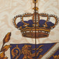 Beige Heraldry Silk Bomber Jacket