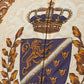 Beige Heraldry Silk Bomber Jacket