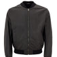 Elegant Slim Fit Leather Bomber Jacket