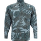 Elegant Dark Green Floral Print Shirt