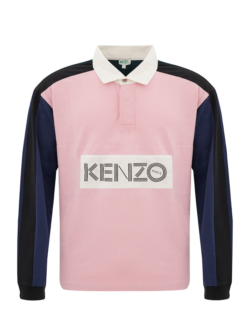 Chic Pink Kenzo Long Sleeve Polo Shirt