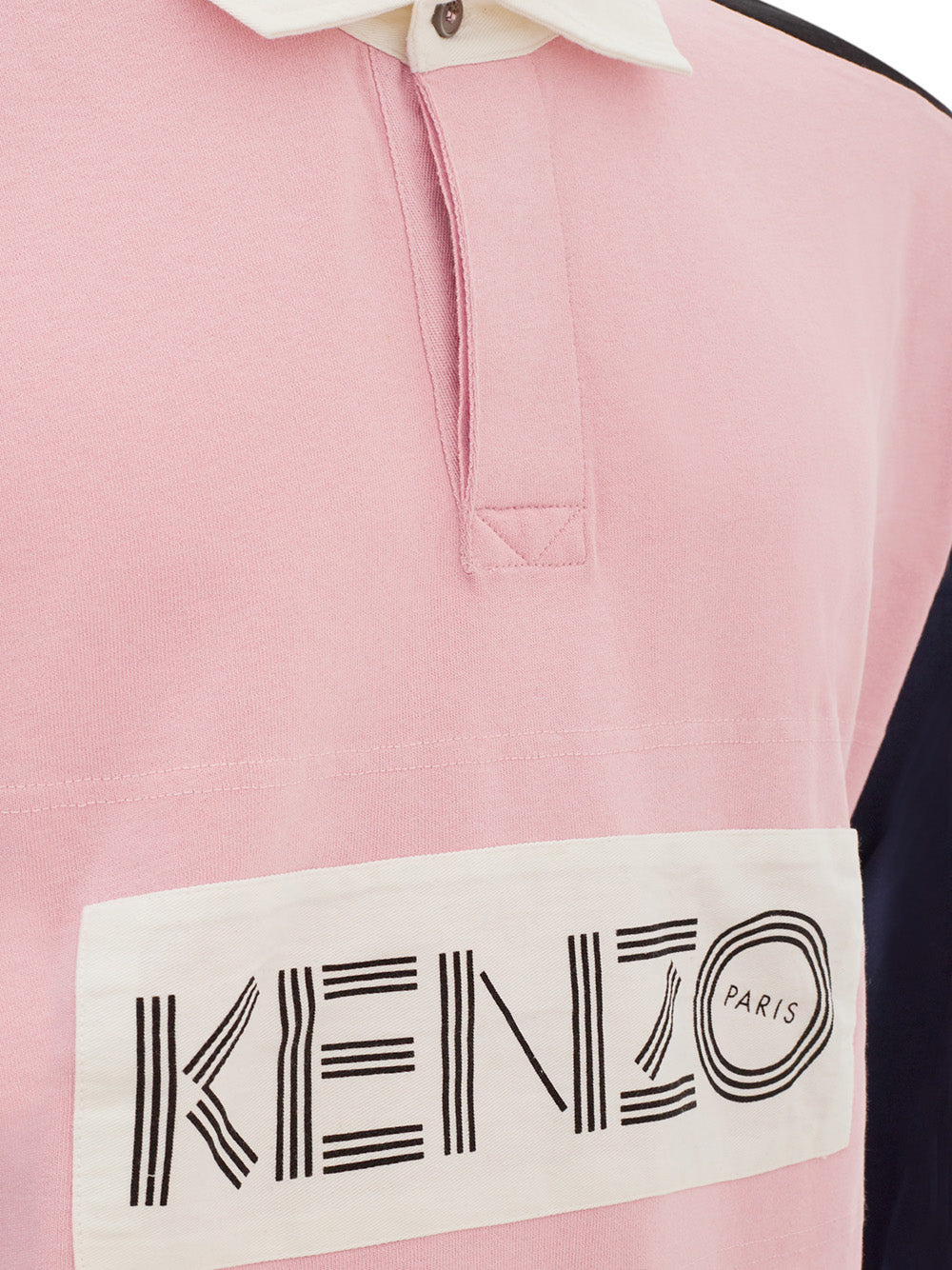 Chic Pink Kenzo Long Sleeve Polo Shirt