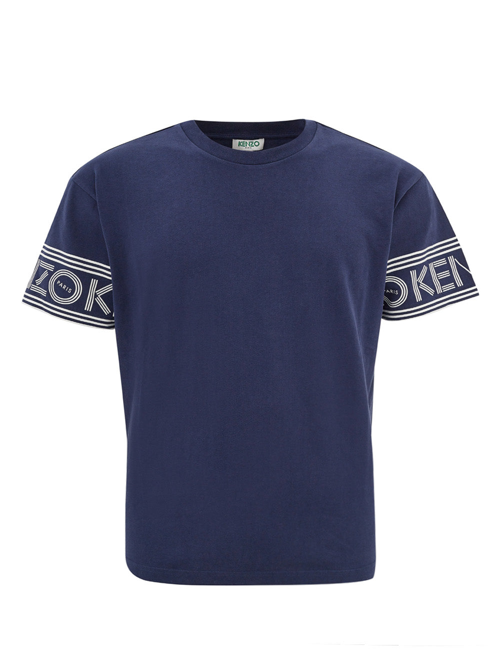 Chic Blue Kenzo Logo Cotton T-Shirt