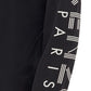 Sleek Black Cotton Logo Sleeve Tee