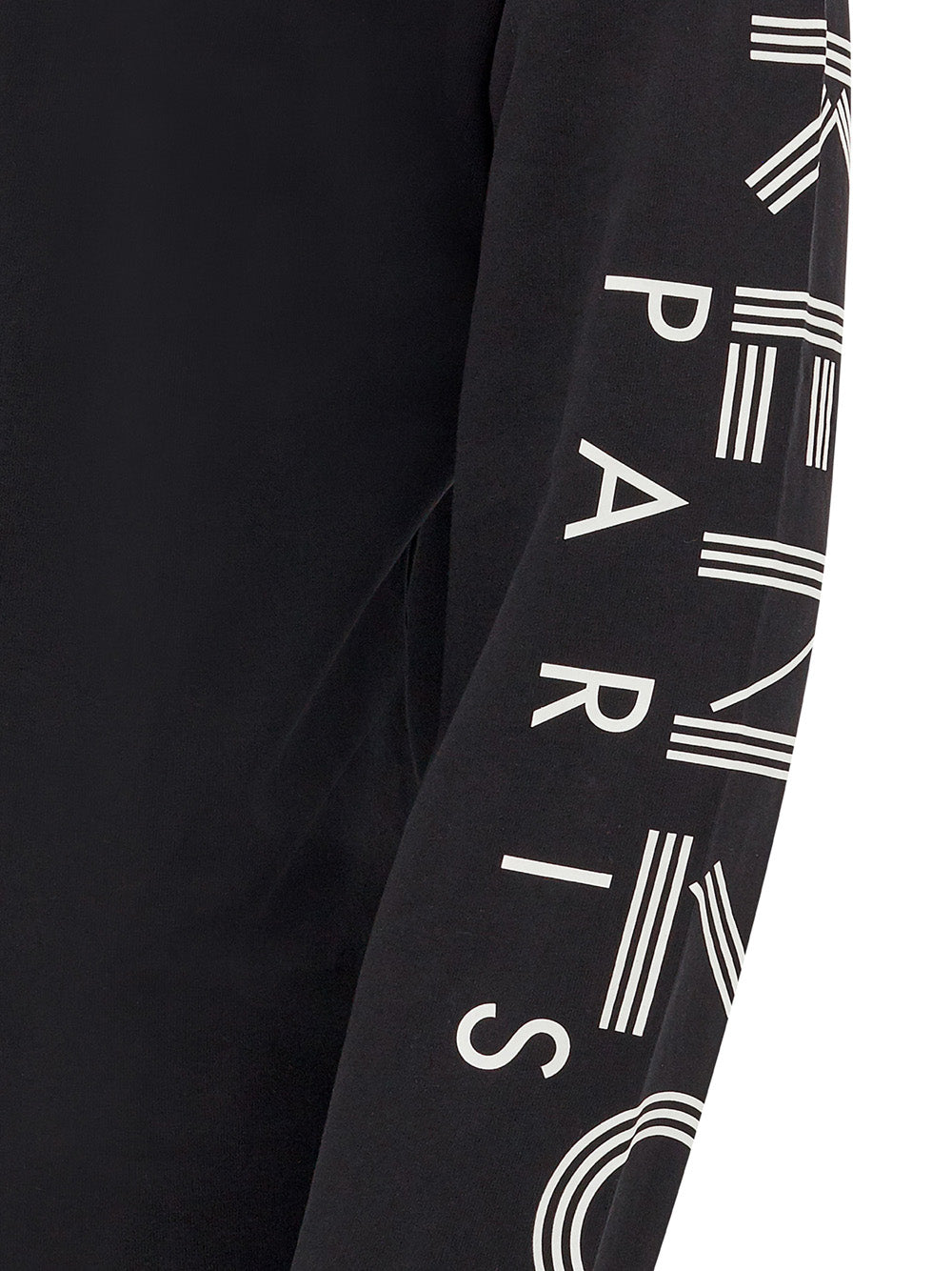 Sleek Black Cotton Logo Sleeve Tee