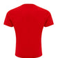 Vibrant Red Cotton Tiger Print Tee