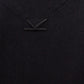Elevated Black Cotton Polo with Logo Detail