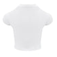 Chic Cropped White Cotton Tee with Bold Print