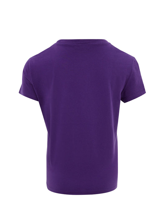 Chic Purple Cotton Eye Print Tee