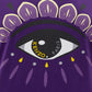 Chic Purple Cotton Eye Print Tee
