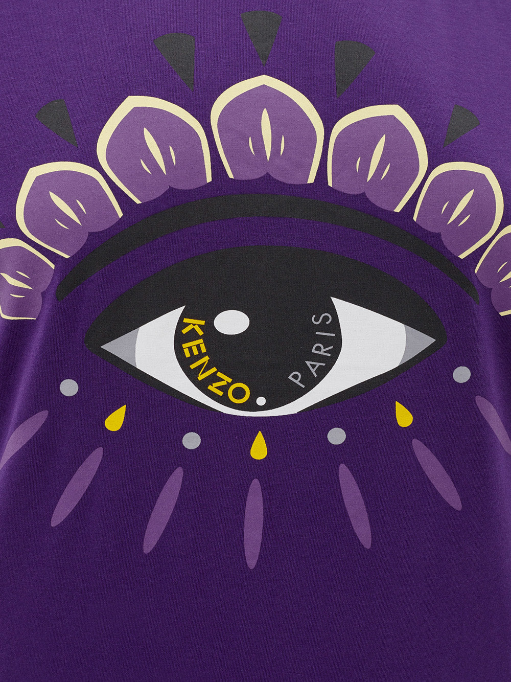 Chic Purple Cotton Eye Print Tee