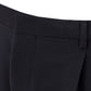 Elegant Tailored Blue Wool Trousers