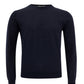Elegant Blue Woolen Round Neck Jumper