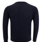 Elegant Blue Woolen Round Neck Jumper
