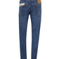 Stylish Blue Denim Jeans with Unique Pocket Detail
