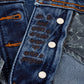 Stylish Blue Denim Jeans with Unique Pocket Detail