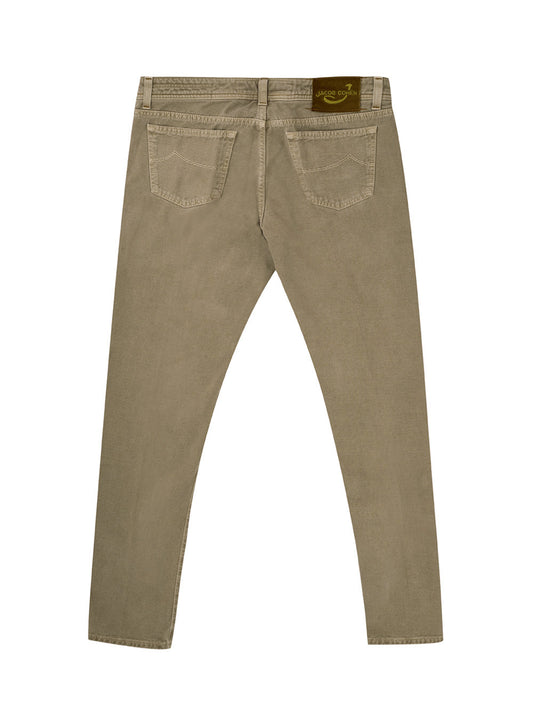 Exclusive Beige Cotton Jeans For Men