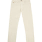 Elegant Ivory Cotton Blend Trousers