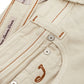 Elegant Ivory Cotton Blend Trousers