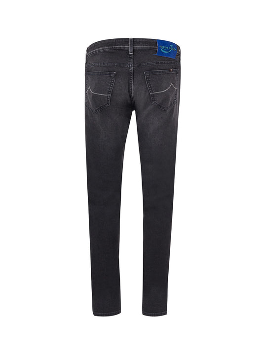 Elegant Slim Fit Black Denim Jeans