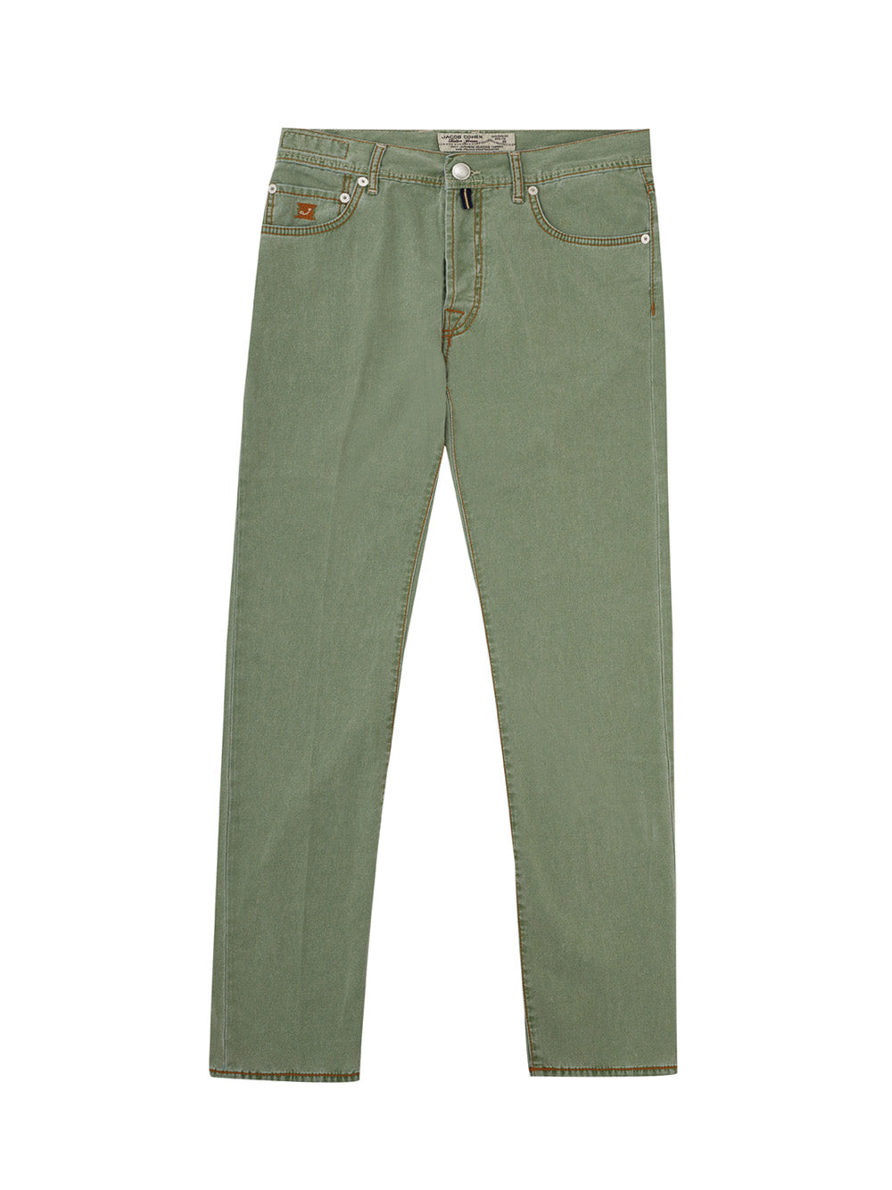 Elegant Washed Green Regular Fit Jeans