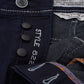 Elegant Dark Blue Denim Regula Fit Jeans