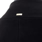 Elegant Wool-Blend Long Black Coat