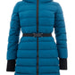 Elegant Quilted Long Jacket in Sublime Blue