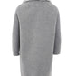 Elegant Grey Wool Coat with Removable Fur Collar