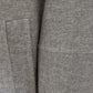 Elegant Grey Wool Coat with Removable Fur Collar