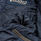 Elegant Quilted Wool Trench in Chic Blue