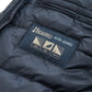 Elegant Blue Quilted Trench with Removable Hood