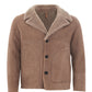 Elegant Sheepskin Leather Jacket in Brown