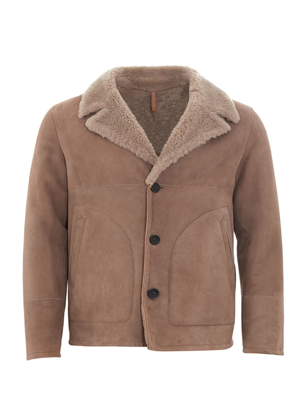 Elegant Sheepskin Leather Jacket in Brown