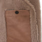 Elegant Sheepskin Leather Jacket in Brown