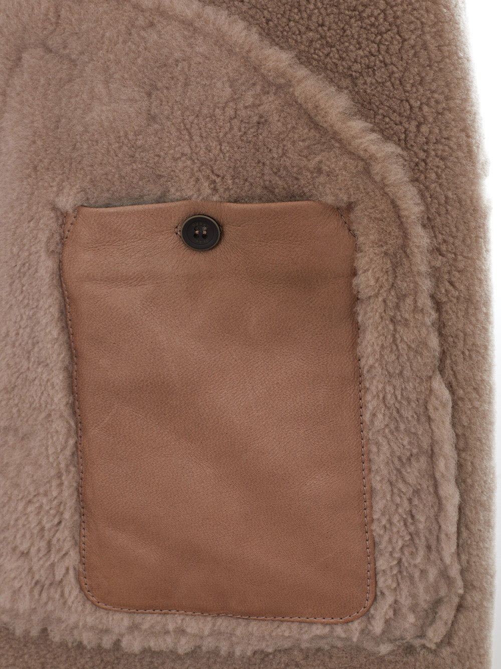 Elegant Sheepskin Leather Jacket in Brown