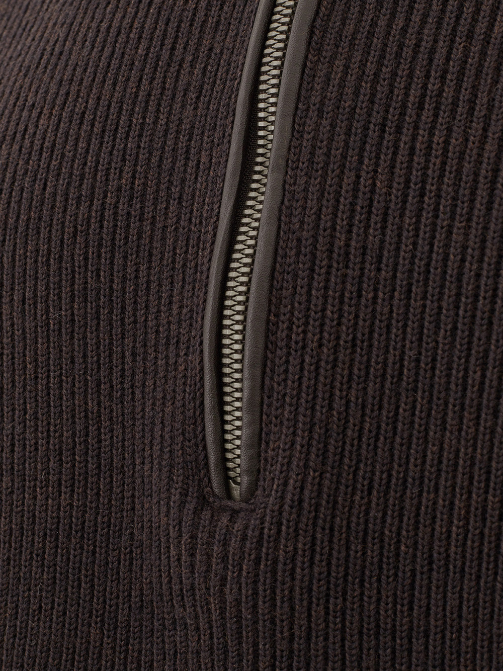 Italian Wool Turtleneck Jumper in Rich Brown