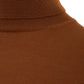 Elegant Brown Wool Turtleneck Jumper