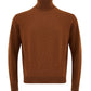 Elegant Brown Wool Turtleneck Jumper