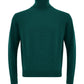 Elegant Green Turtleneck Wool Jumper