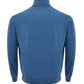Elegant Light Blue Turtleneck Wool Jumper