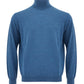 Elegant Light Blue Turtleneck Wool Jumper