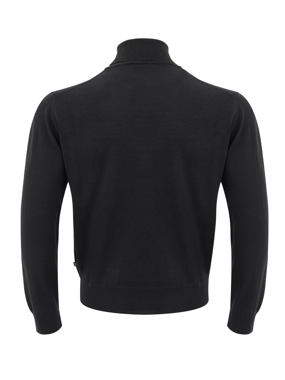 Elegant Black Wool Turtleneck Jumper