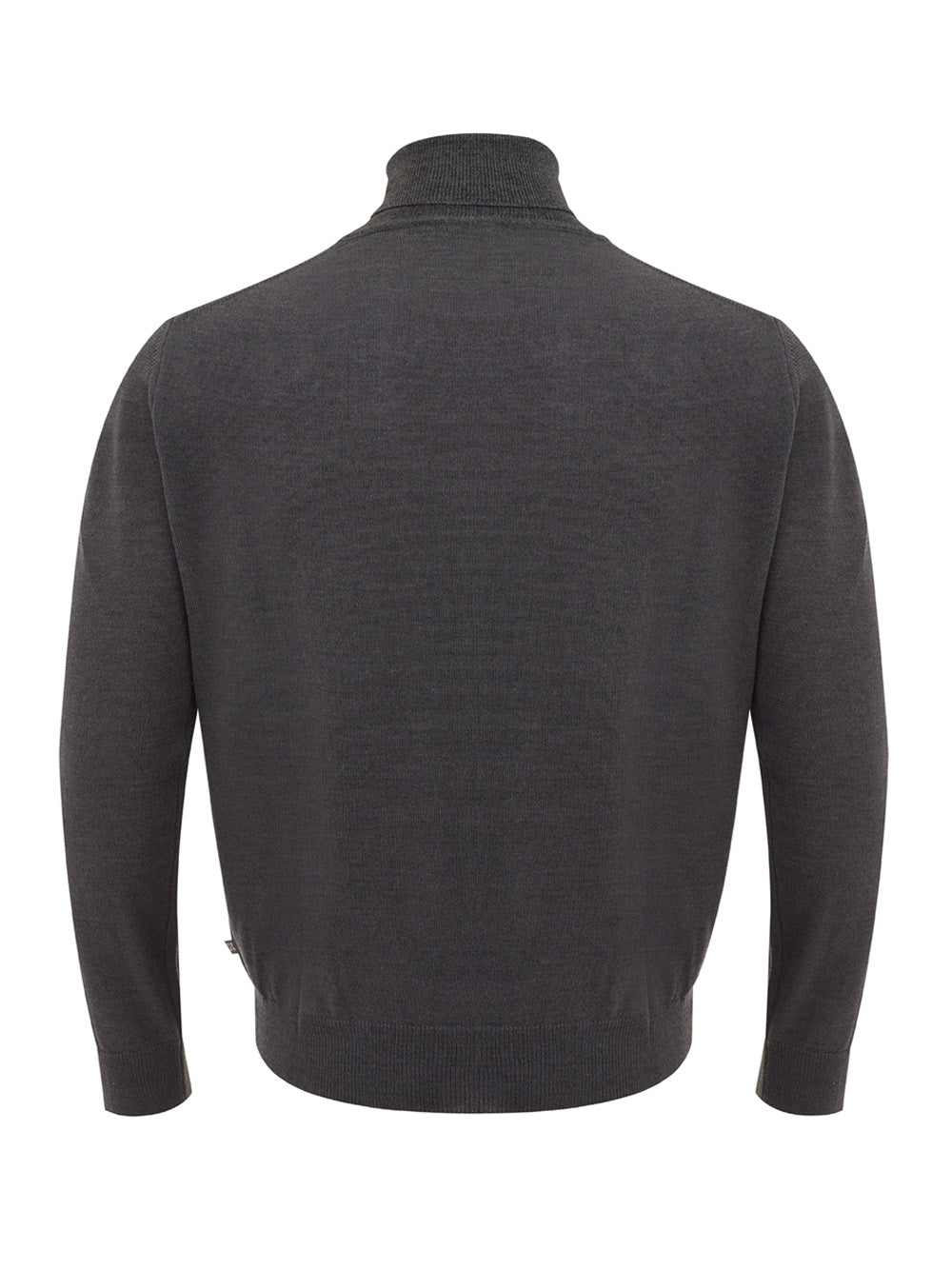 Sleek Anthracite Grey Wool Turtleneck Sweater