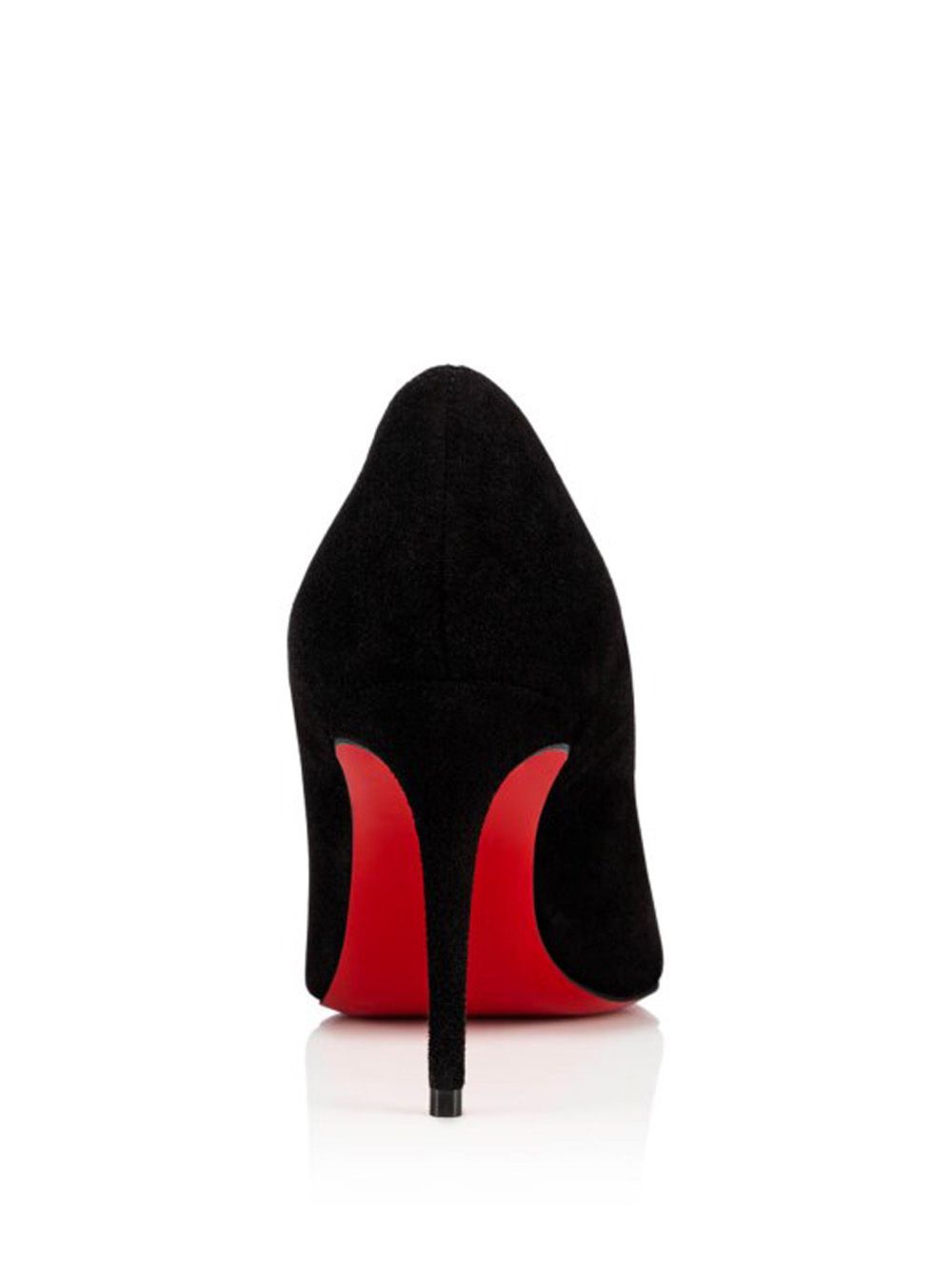 Elegant Black Suede Pumps with Signature Red Sole